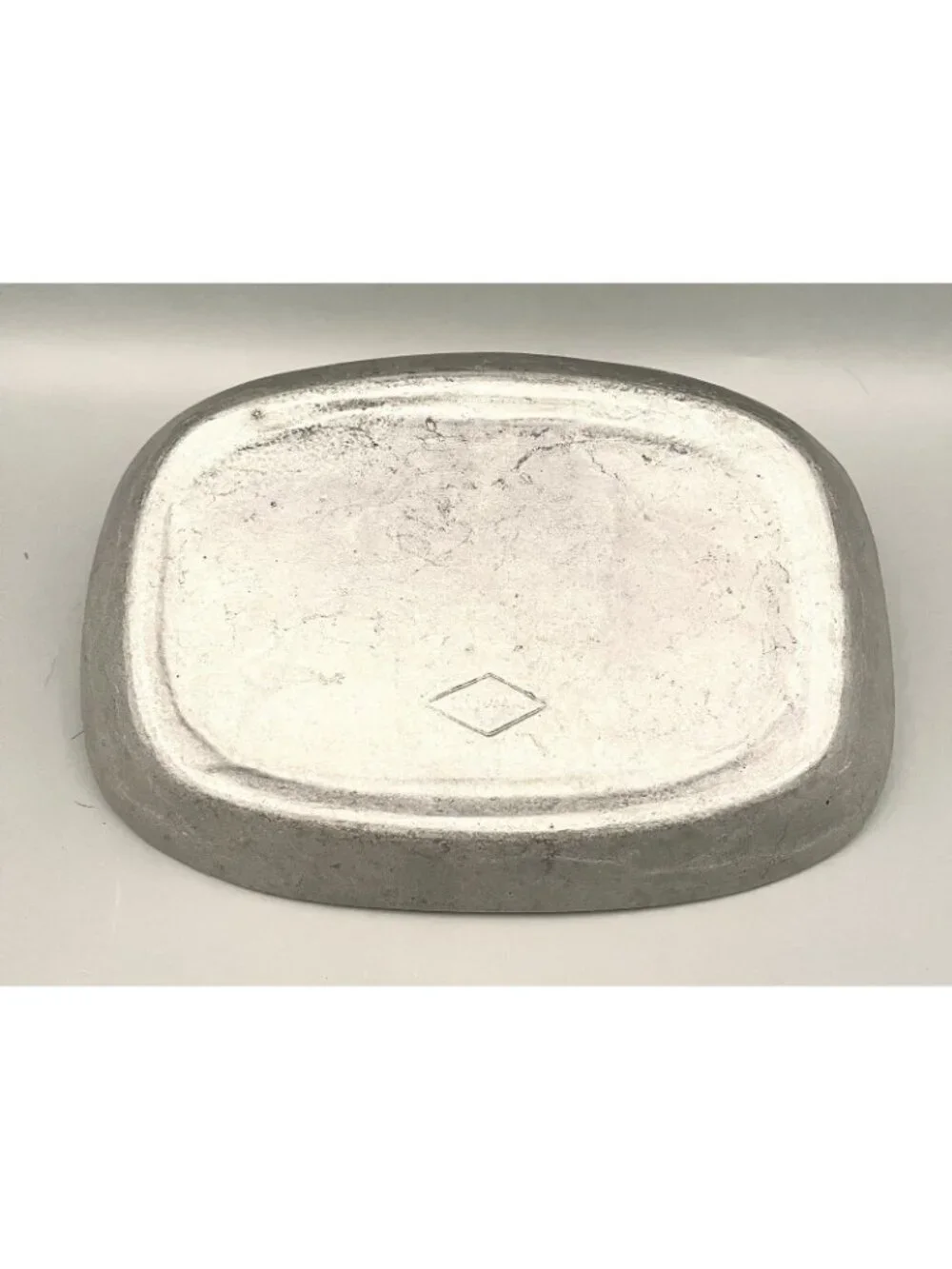 MCM Pewter Bread Tray “Give Us This Day Our Daily Bread” Vintage Farmhouse 8.5x6
